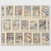 ヴィンテージの童謡 ラッピングペーパー (フラット)