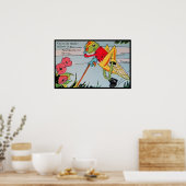 ヴィンテージの童謡 絵 かえる ポスター (キッチン)