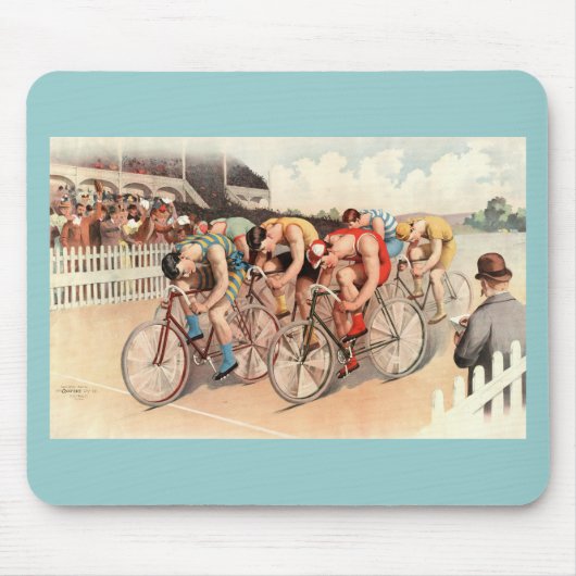 ヴィンテージの競輪ポスター芸術 マウスパッド (正面)