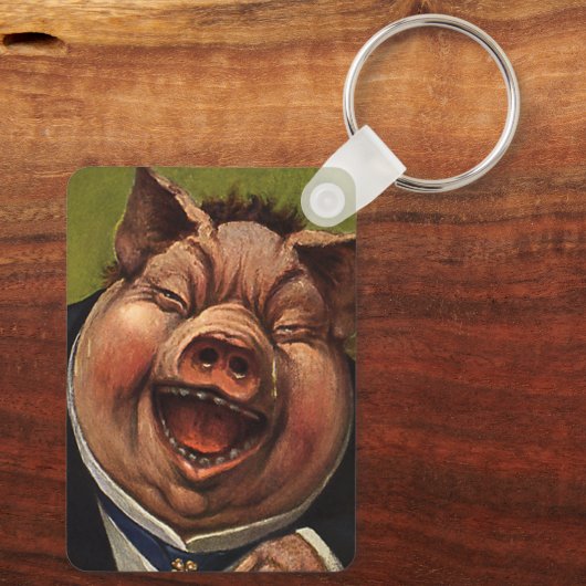 ヴィンテージの笑おもしろいいビクトリアン声 キーホルダー (裏面)