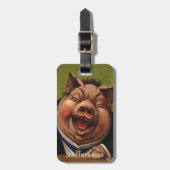 ヴィンテージの笑おもしろいいビクトリアン声 ラゲッジタグ (正面縦)