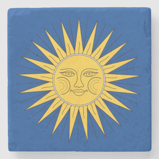 ヴィンテージの笑顔 ストーンコースター (正面)