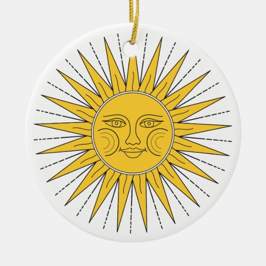 ヴィンテージの笑顔 セラミックオーナメント (正面)