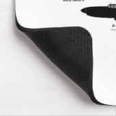 ヴィンテージの第二次世界大戦の北アメリカP-51ムスタング マウスパッド (コーナー)