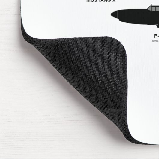 ヴィンテージの第二次世界大戦の北アメリカP-51ムスタング マウスパッド (コーナー)