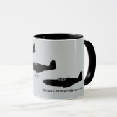 ヴィンテージの第二次世界大戦の北アメリカP-51ムスタング マグカップ (正面右)