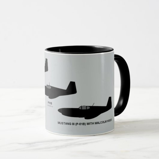 ヴィンテージの第二次世界大戦の北アメリカP-51ムスタング マグカップ (正面右)