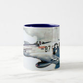 ヴィンテージの第二次世界大戦の空軍P-51Dムスタング ツートーンマグカップ (中央)