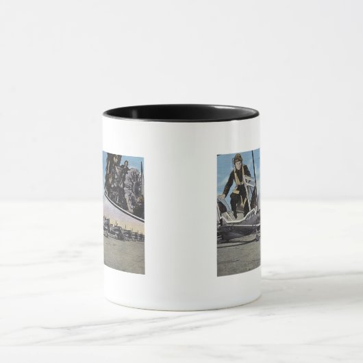 ヴィンテージの第二次世界大戦の郵便はがきの航空 マグカップ (中央)