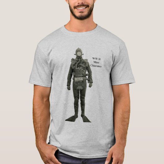 ヴィンテージの第二次世界大戦鉱山整理のダイバー Tシャツ (正面)