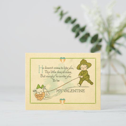 ヴィンテージの第1次世界大戦のバレンタイン シーズンポストカード (スタンド正面)