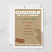 ヴィンテージの第80誕生日のワインのパーティの招待状 招待状 (裏面)