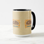 ヴィンテージの管のラジオのコレクター マグカップ (正面右)