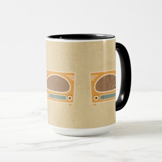 ヴィンテージの管のラジオのコレクター マグカップ (正面右)