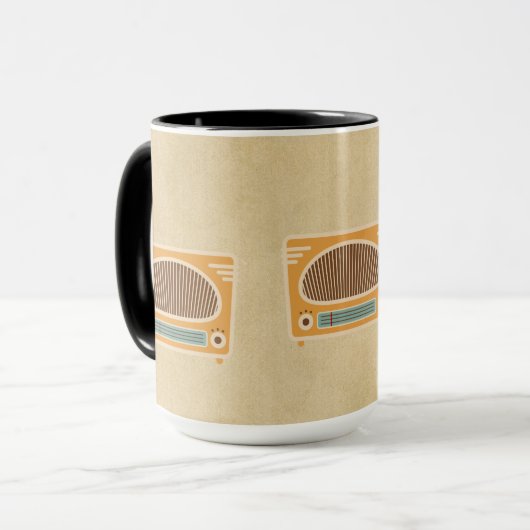 ヴィンテージの管のラジオのコレクター マグカップ (正面左)