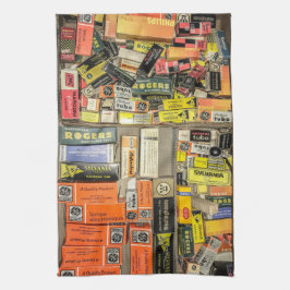 ヴィンテージの管箱色 キッチンタオル