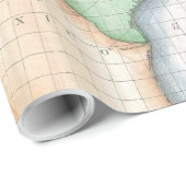 ヴィンテージの米国の方位角の地図 ラッピングペーパー (ロールコーナー)