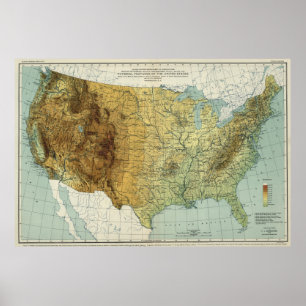 ヴィンテージの米国の身体検査は特色にしますMap (1915年)を ポスター