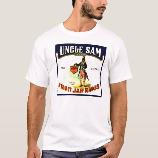 ヴィンテージの米国市民フルーツの瓶は箱のラベルを鳴らします Tシャツ (正面)