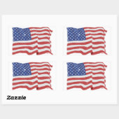 ヴィンテージの米国旗のステッカー 長方形シール (シート)