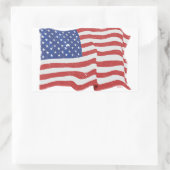 ヴィンテージの米国旗のステッカー 長方形シール (バッグ)