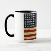 ヴィンテージの米国旗のマグ マグカップ (左)