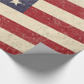 ヴィンテージの米国旗の動揺してな効果 ラッピングペーパー (角)
