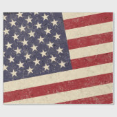 ヴィンテージの米国旗の動揺してな効果 ラッピングペーパー (フラット)