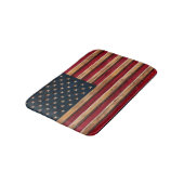 ヴィンテージの米国旗の動揺してな木製の一見 バスマット (アングル)