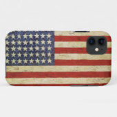 ヴィンテージの米国旗のiPhone 5の場合 Case-Mate iPhoneケース (裏面(横))