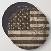 ヴィンテージの米国旗ボタン 缶バッジ (正面&裏面)