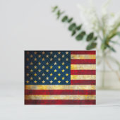 ヴィンテージの米国旗 シーズンポストカード (スタンド正面)