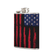 ヴィンテージの米国旗 フラスク (左)