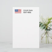 ヴィンテージの米国旗 便箋 (スタンド正面)