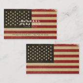 ヴィンテージの米国旗 名刺 (正面/裏面)