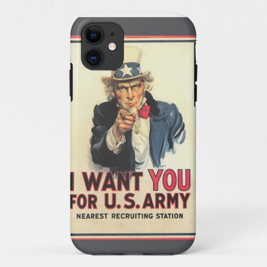 ヴィンテージの米陸軍の募集ポスターIPhoneの場合 Case-Mate iPhoneケース (裏面)