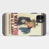 ヴィンテージの米陸軍の募集ポスターIPhoneの場合 Case-Mate iPhoneケース (裏面(横))
