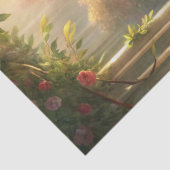 ヴィンテージの粗末なシックなイギリスのカップと紅茶バラ 薄葉紙 (詳細)