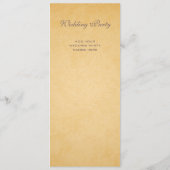 ヴィンテージの紅葉の結婚式プログラム プログラム (裏面)