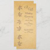 ヴィンテージの紅葉の結婚式プログラム プログラム (正面/裏面)