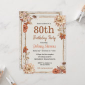 ヴィンテージの紅葉の誕生日パーティー カード (正面/裏面インサイチュ)