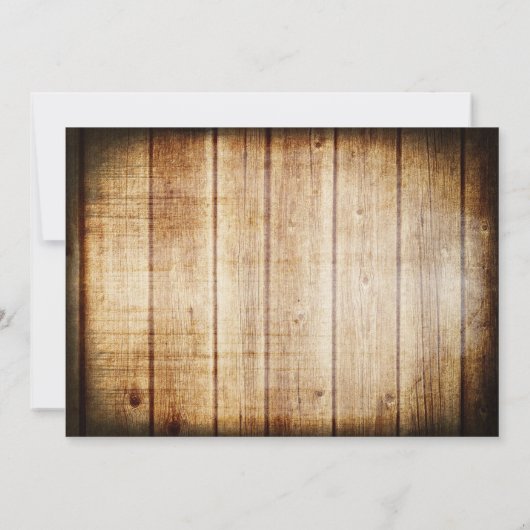 ヴィンテージの納屋の木製のランタンの結婚式招待状 招待状 (裏面)