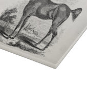 ヴィンテージの純血種の馬の乗馬のパーソナライズ カッティングボード (角)