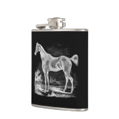 ヴィンテージの純血種の馬の乗馬のパーソナライズ フラスク (左)