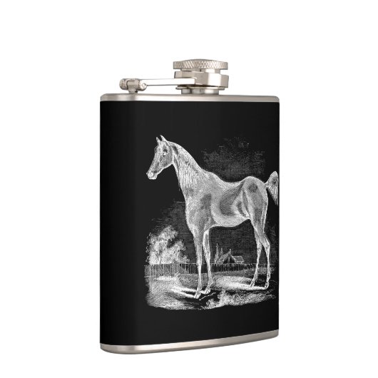 ヴィンテージの純血種の馬の乗馬のパーソナライズ フラスク (右)