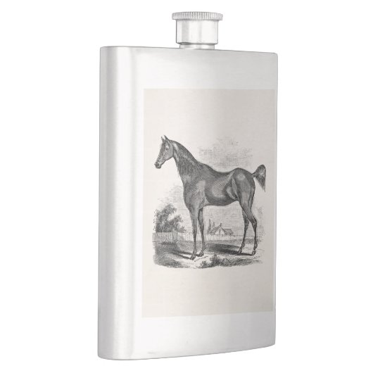 ヴィンテージの純血種の馬の乗馬のパーソナライズ フラスク (右)
