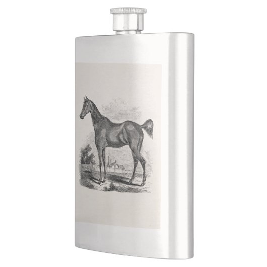 ヴィンテージの純血種の馬の乗馬のパーソナライズ フラスク (左)