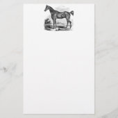 ヴィンテージの純血種の馬の乗馬のパーソナライズ 便箋 (正面)