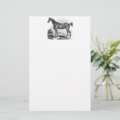 ヴィンテージの純血種の馬の乗馬のパーソナライズ 便箋 (スタンド正面)