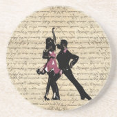 ヴィンテージの紙の社交ダンスのダンサー コースター (正面)